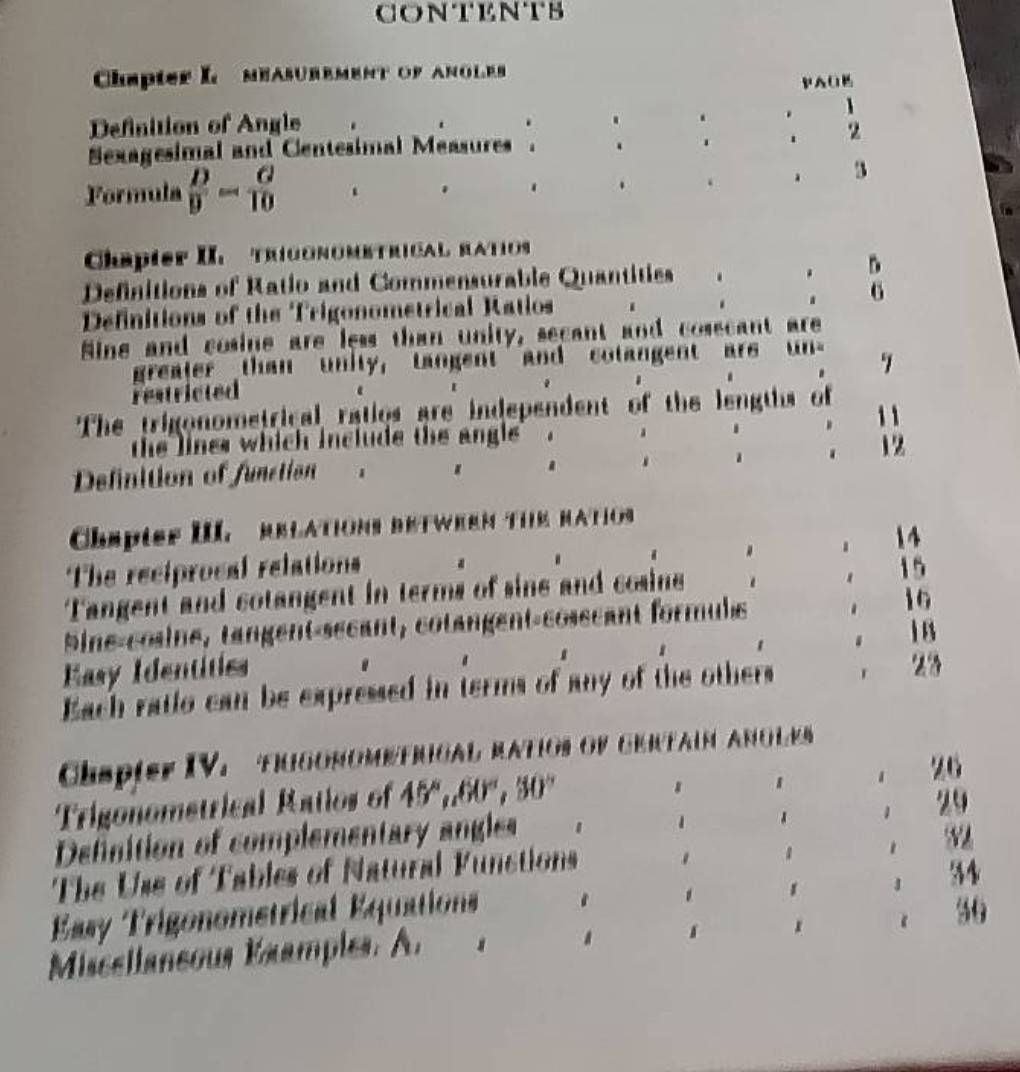 Elementary Trigonometry