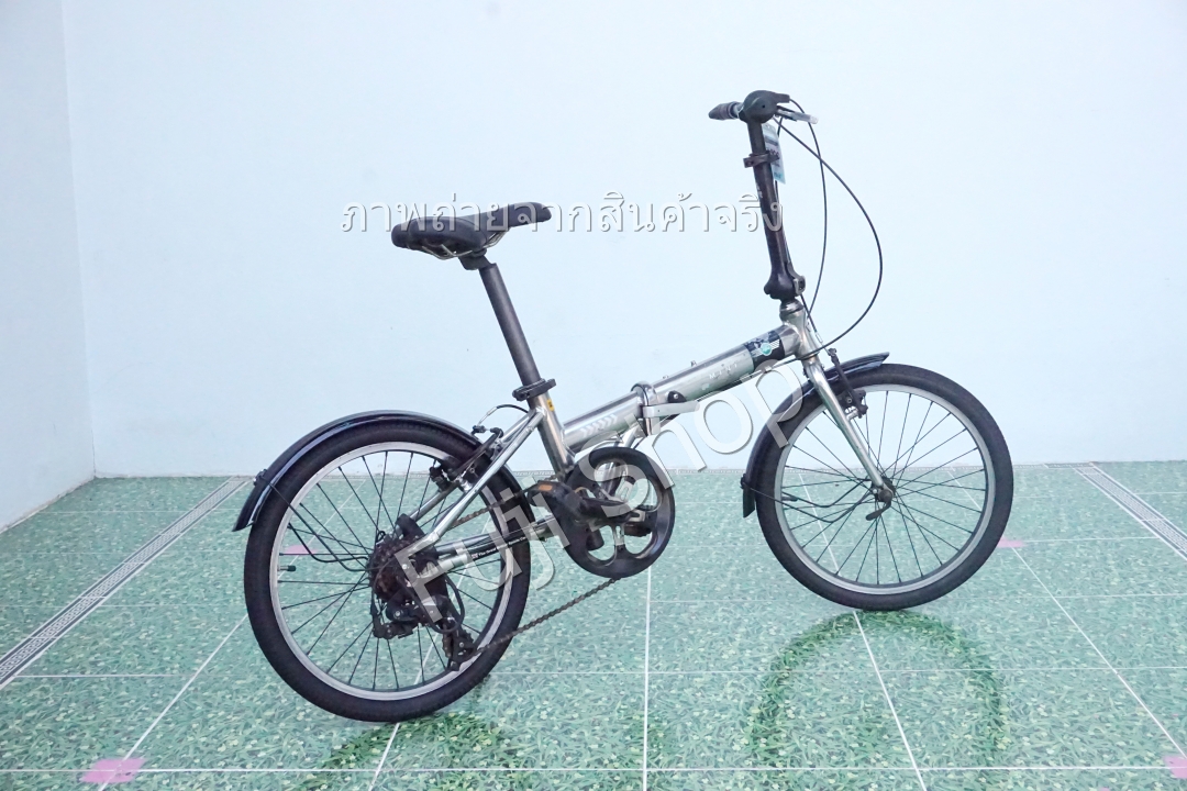 จักรยานพับได้ญี่ปุ่น - ล้อ 20 นิ้ว - มีเกียร์ - อลูมิเนียม - Mini Cooper - สีเงิน [จักรยานมือสอง]