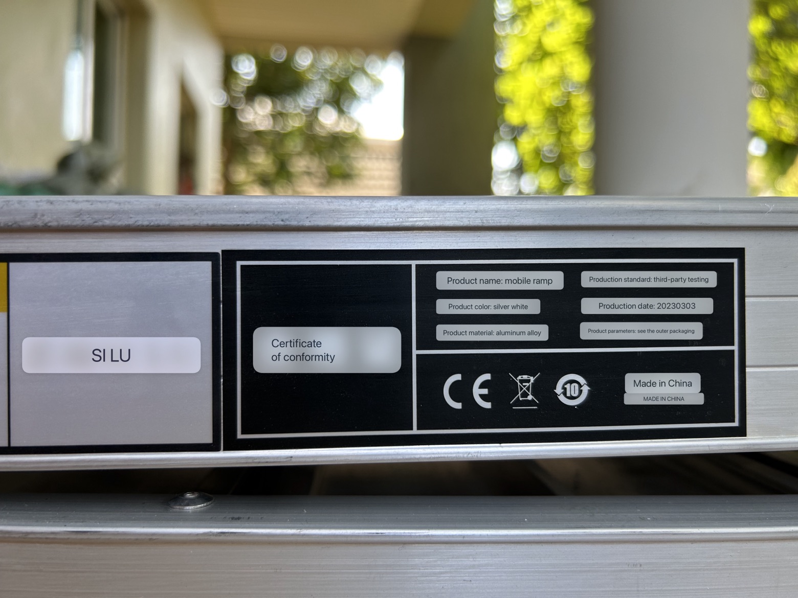 ทางลาดรถเข็นอลูมิเนียมย ยาวพิเศษ 230ซม. แบบรางคู่ ** มีของพร้อมส่ง ( 230 x 22 x 5.5 cm,)