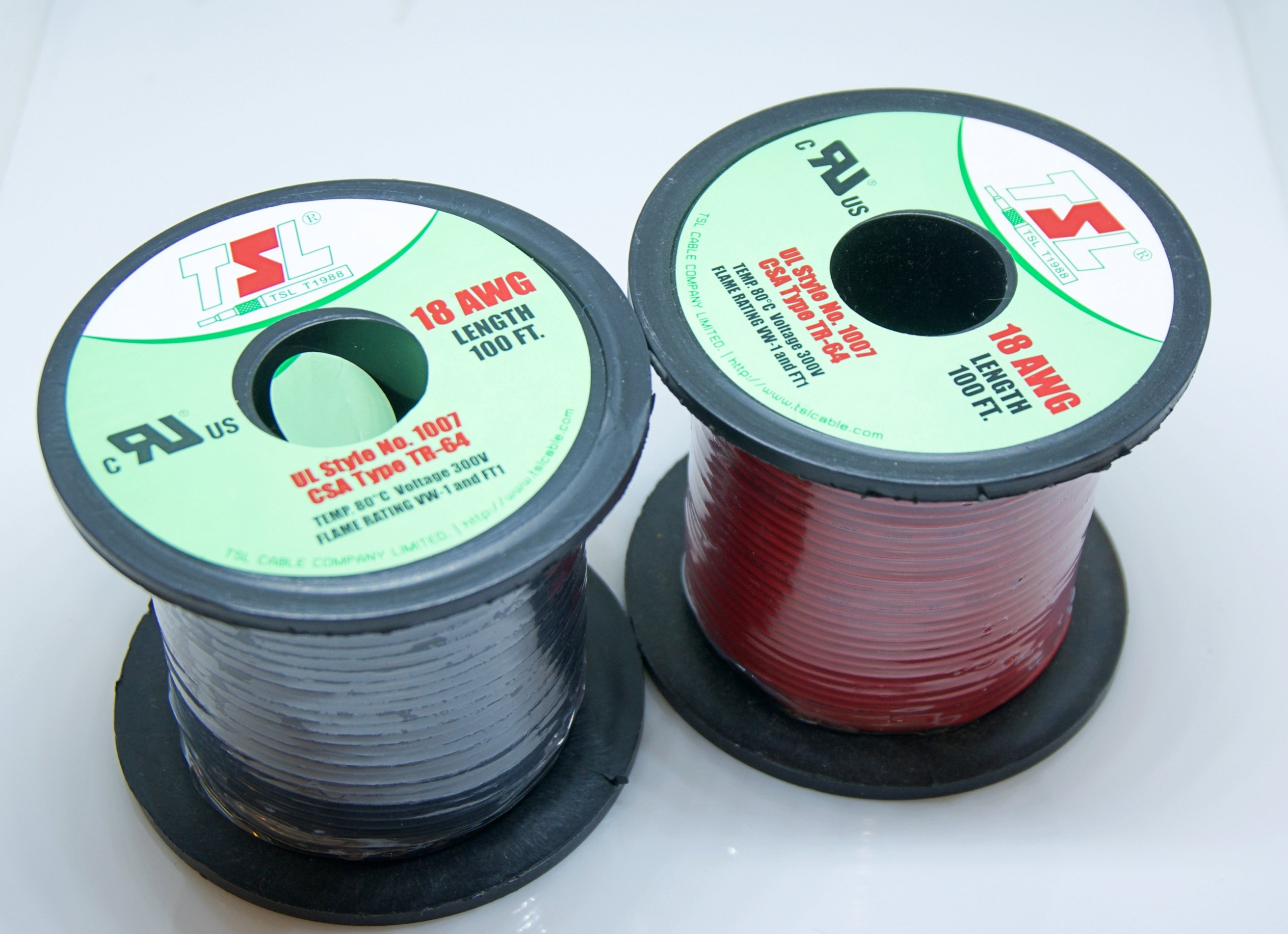 สายไฟสีแดง AWG18 (30m)