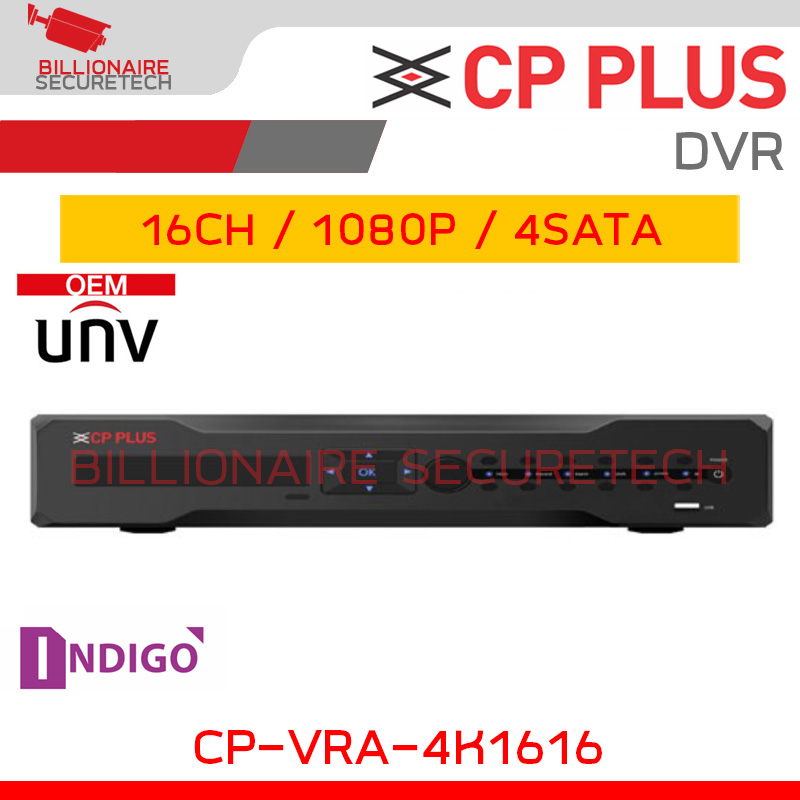 CP PLUS CP-VRA-4K1616 DVR 16CH 1080P 4SATA H.264 OEM UNIVIEW BY BILLIONAIRE SECURETECH CP-VRA-4K1616