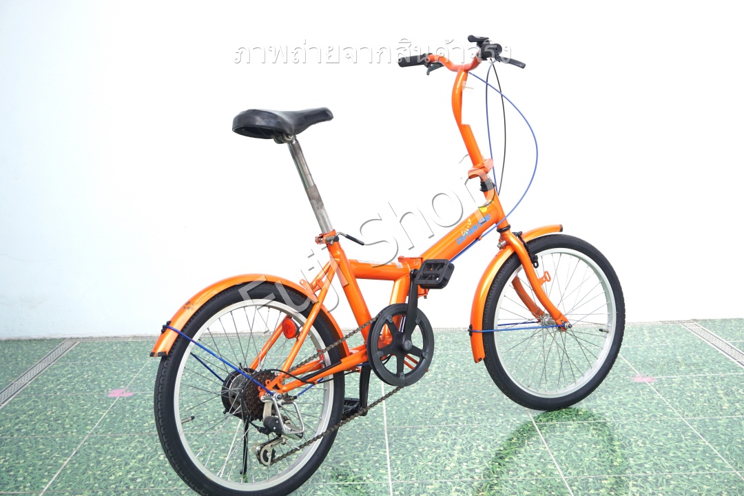 จักรยานพับได้ญี่ปุ่น - ล้อ 20 นิ้ว - มีเกียร์ - Captain Stag - สีส้ม [จักรยานมือสอง]