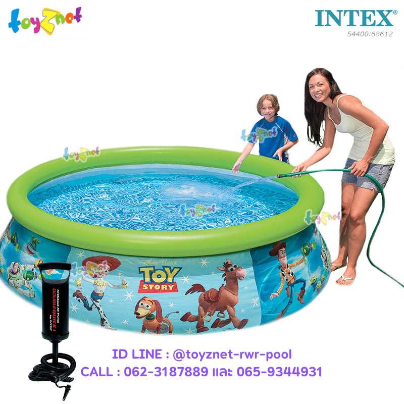 Intex Toy Story Easy Set Pool 6 ft. 1.83x0.51 m. No.54400 + DQI Air Pump