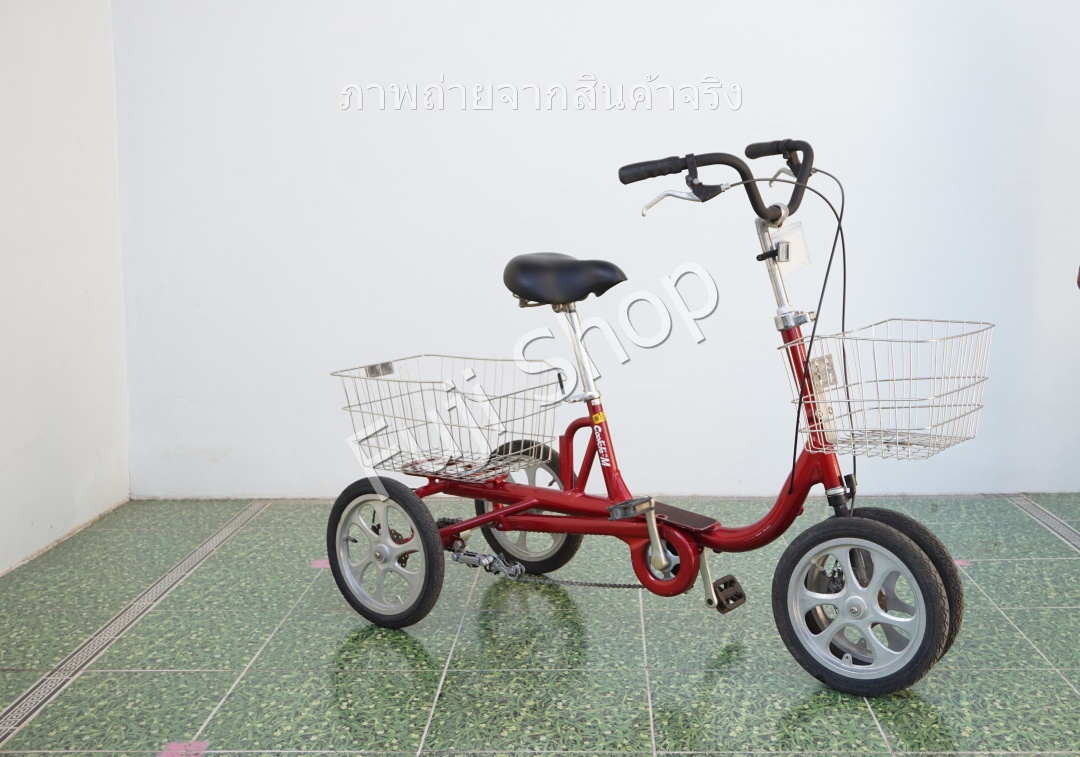 จักรยานสี่ล้อญี่ปุ่น - ล้อ 14 นิ้ว - ไม่มีเกียร์ - อลูมิเนียม - Coolcle-M - สีแดง [จักรยานมือสอง]