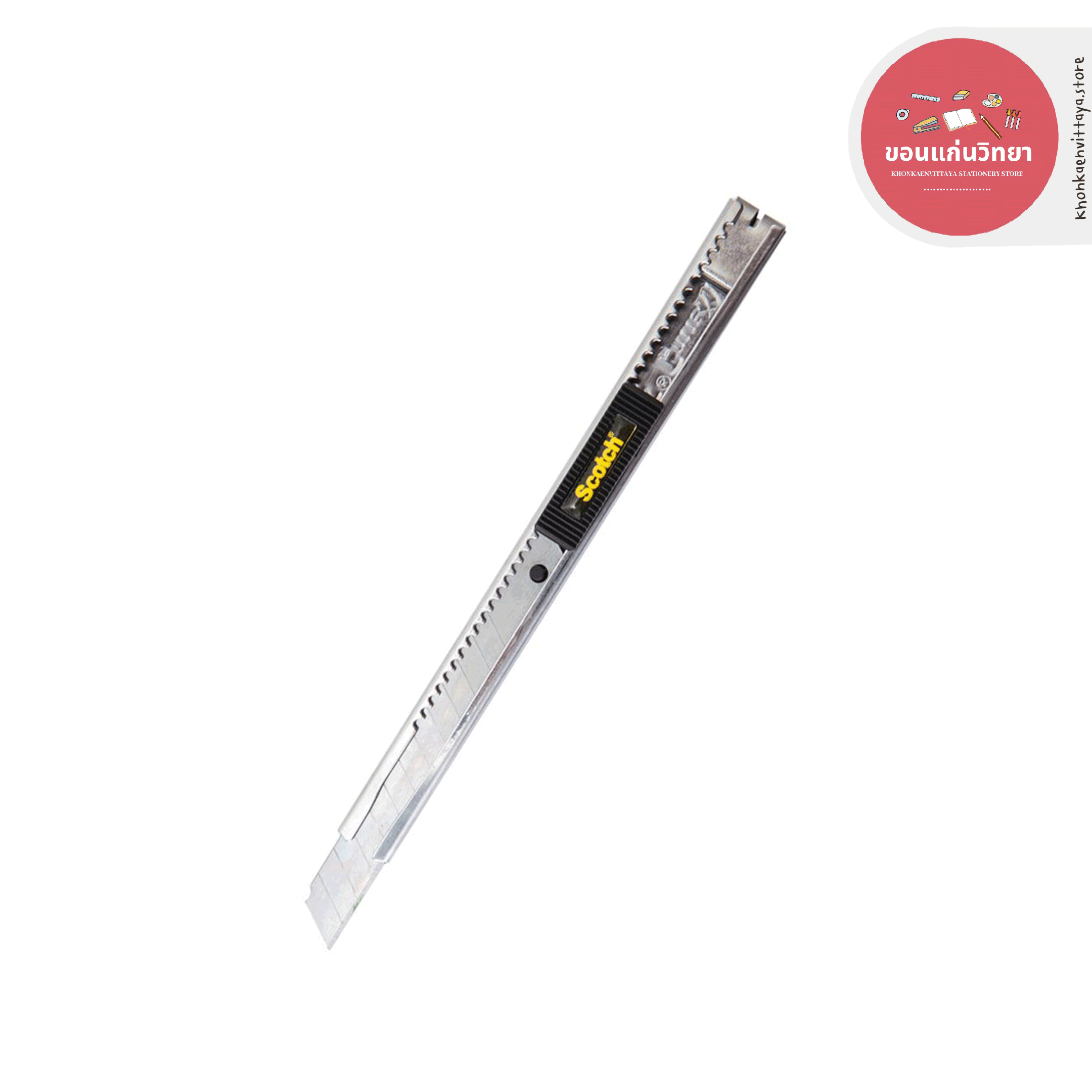 คัตเตอร์ Cutter สก๊อตช์ SCOTCH รุ่น Cutter-45S 9 มม. ด้ามสเตนเลส แข็งแรง จำนวน 1 อัน