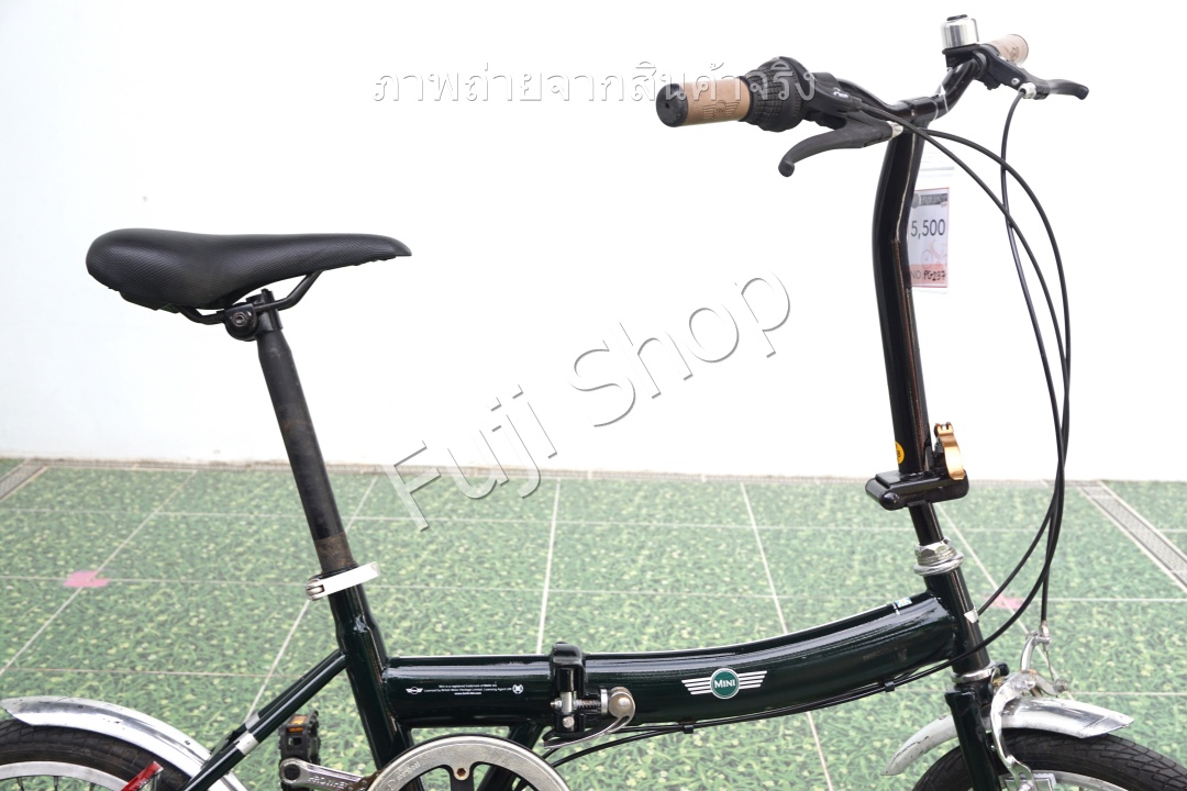 จักรยานพับได้ญี่ปุ่น - ล้อ 16 นิ้ว - มีเกียร์ - Mini Cooper - สีเขียว [จักรยานมือสอง]