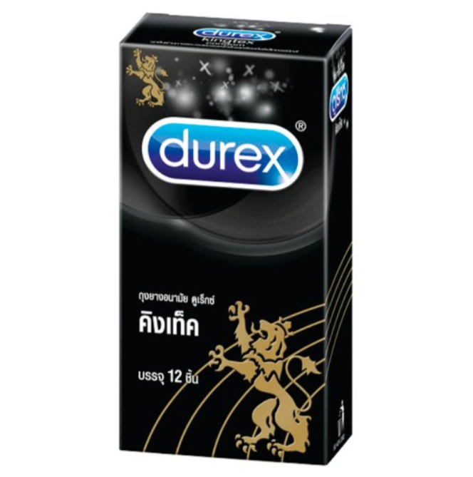 Durex ถุงยางอนามัย ดูเร็กซ์ คิงเท็ค 12 ชิ้น