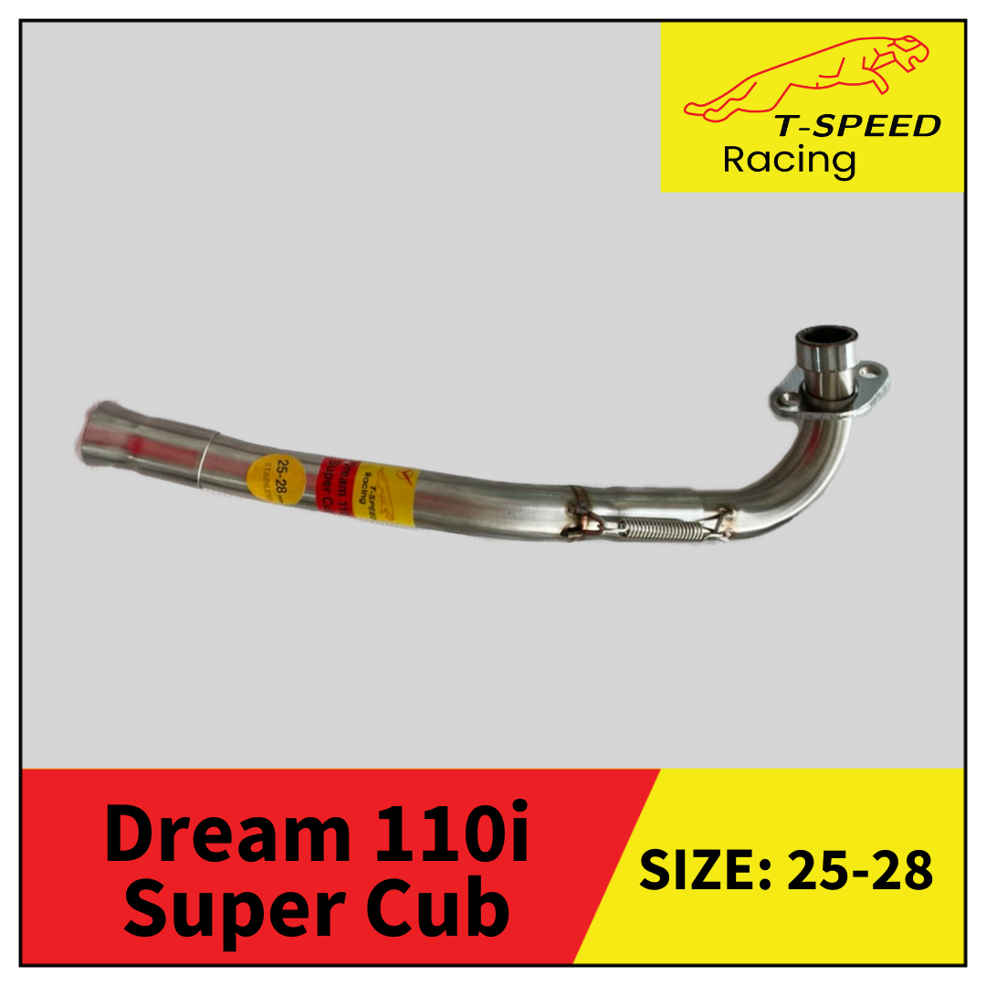 คอท่อ Honda Dream 110i SuperCub 🔩 Stainless steel แท้ เกรด 304 หนา: 1.2 มิลลิเมตร Size 22-25 m.m. ราคา 250 บาท Size 25 m.m. ราคา 250 บาท Size 25-28 m.m. ราคา 350 บาท Size 25-28 m.m.+สปริง ราคา 350 บาท Size 28 m.m. ราคา 300 บาท