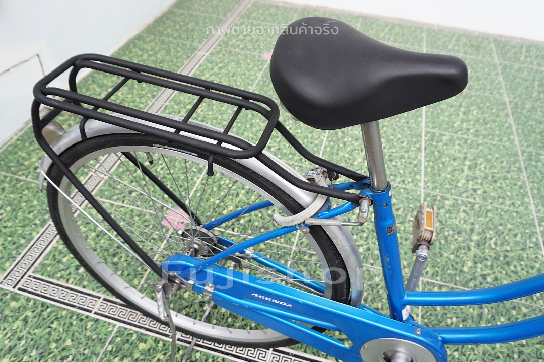 จักรยานแม่บ้านญี่ปุ่น - ล้อ 26 นิ้ว - ไม่มีเกียร์ - ไฟหน้าอัตโนมัติ - Agenda - สีน้ำเงิน [จักรยานมือสอง]