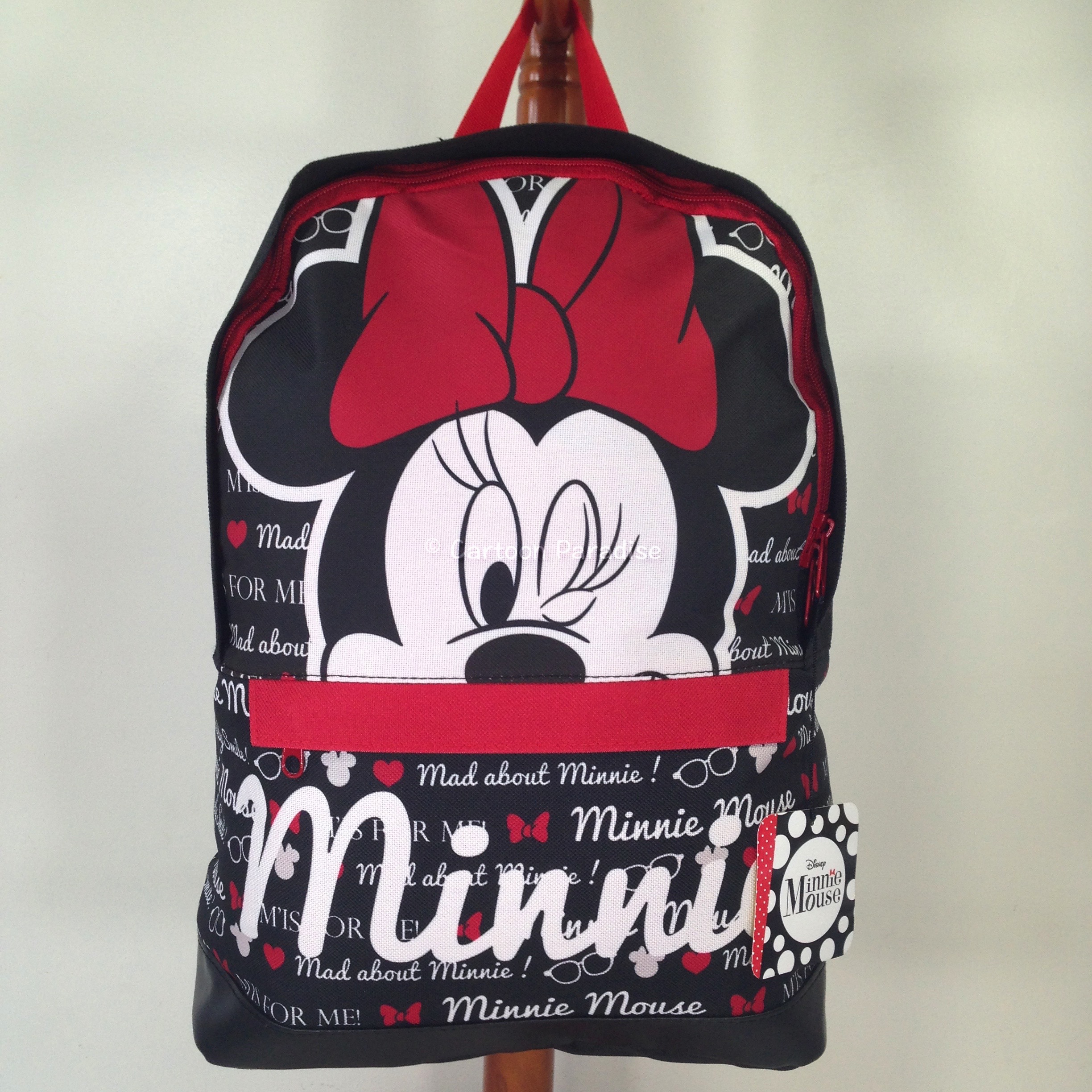 Disney กระเป๋าเป้ 15 นิ้ว ดิสนีย์ มิกกี้ เมาส์ กระเป๋าสะพาย กระเป๋านักเรียน กระเป๋าเด็ก ลิขสิทธิ์แท้ AUTHENTIC Disney Mickey Mouse Backpack School Bag Black Small