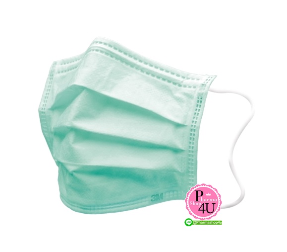 3M NEXCARE หน้ากากอนามัย 50ชิ้น (หน้ากากอนามัยทางการแพทย์) #สีเขียว