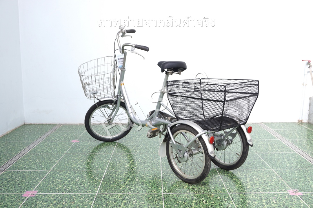 จักรยานสามล้อญี่ปุ่น - ล้อ 18/16 นิ้ว - ไม่มีเกียร์ - อลูมิเนียม - Bridgestone - สีเงิน [จักรยานมือสอง]