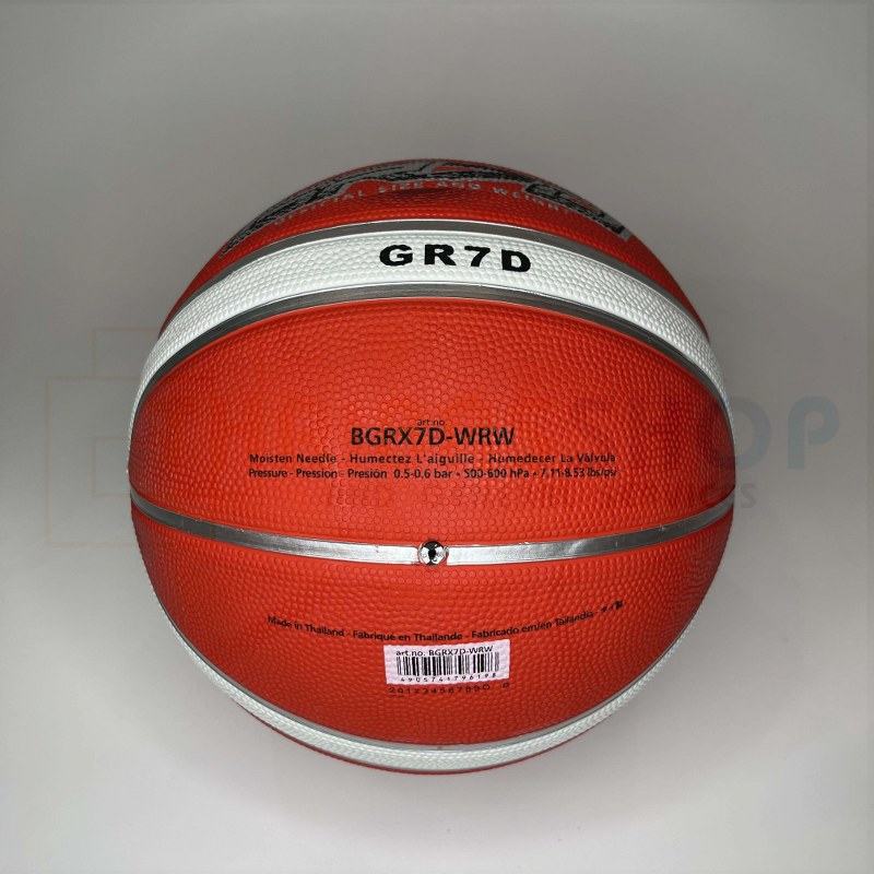 (ของแท้ 100%) ลูกบาส ลูกบาสเกตบอล molten BGRX7D-WRW size 7 ของแท้ 100% มี มอก. บาสยาง