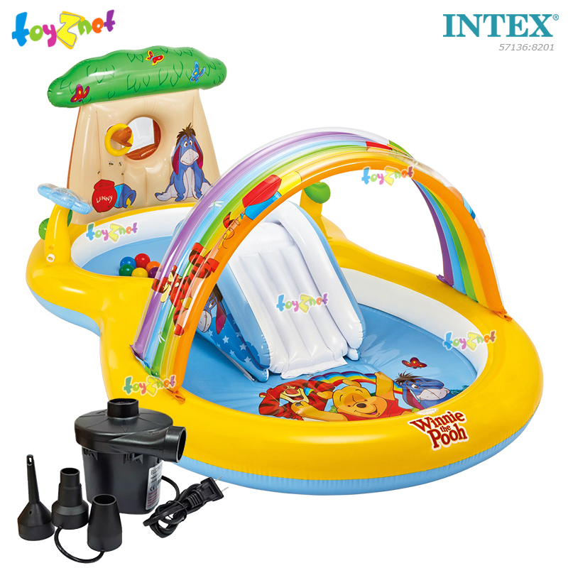 Intex Winnie The Pooh Play Center 2.82x1.73x1.07m.no.57136 + Elec. Pump