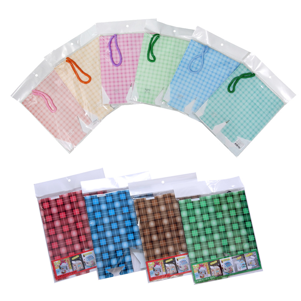 Gift Boxes with Plaid Pattern Printed