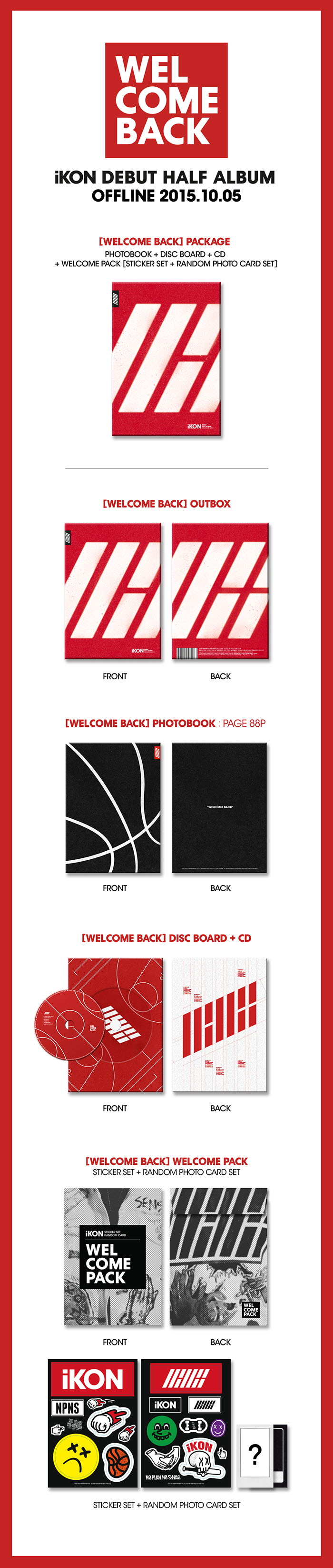[PRE-ORDER] iKON - DEBUT HALF ALBUM "WELCOME BACK"