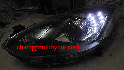 ไฟหน้าโปรเจคเตอร์ MAZDA 2 10-14 ดำ