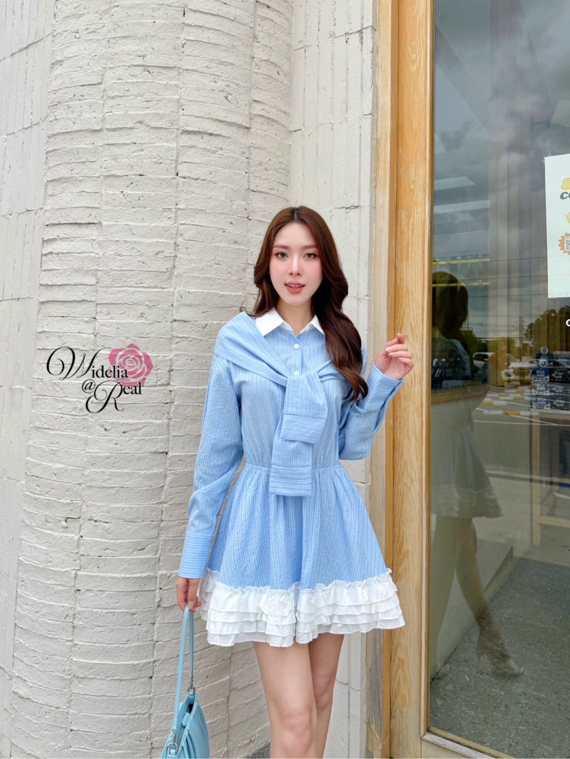 Korea Dress เดรสทรงเชิ้ตแขนยาว