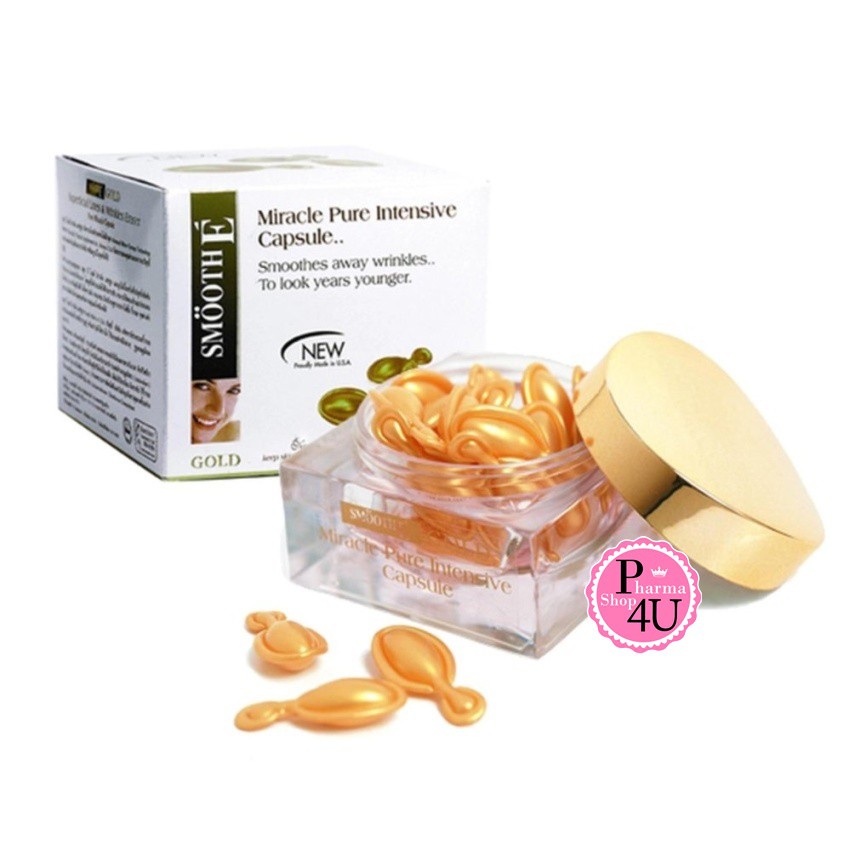 Smooth-E Gold Miracle Capsules (12 แคปซูล) สมูทอี โกลด์ มิราเคิล แคปซูล (1กล่อง/12แคปซุล) แคปซูลเซรั่ม