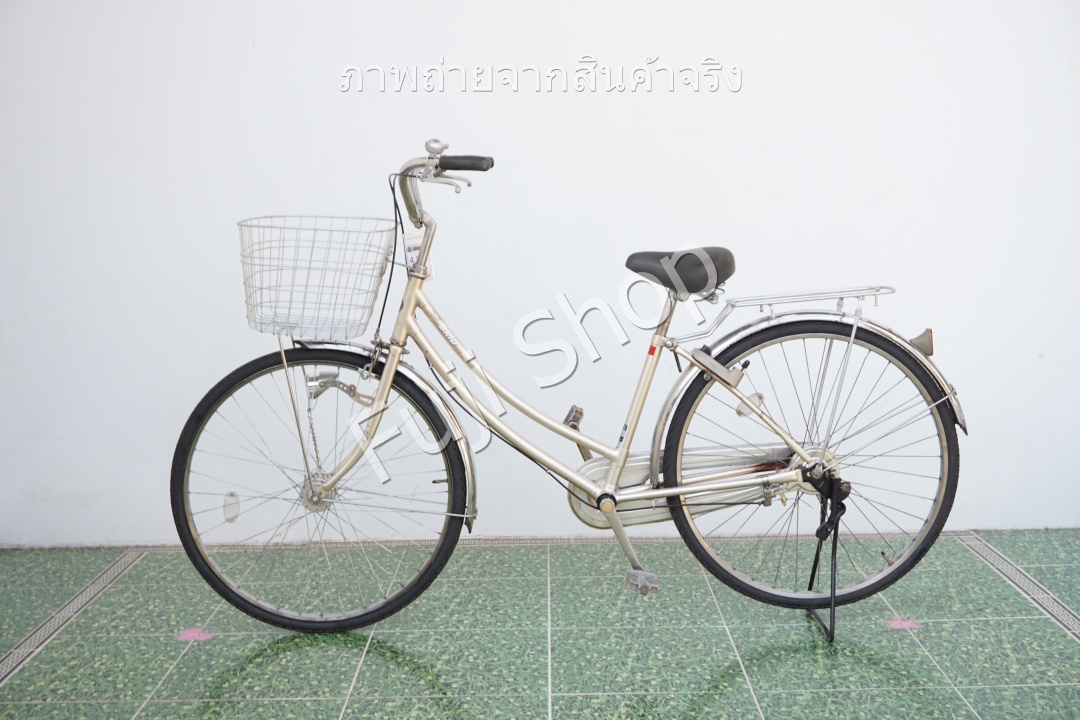 จักรยานแม่บ้านญี่ปุ่น - ล้อ 26 นิ้ว - ไม่มีเกียร์ - สีทอง [จักรยานมือสอง]