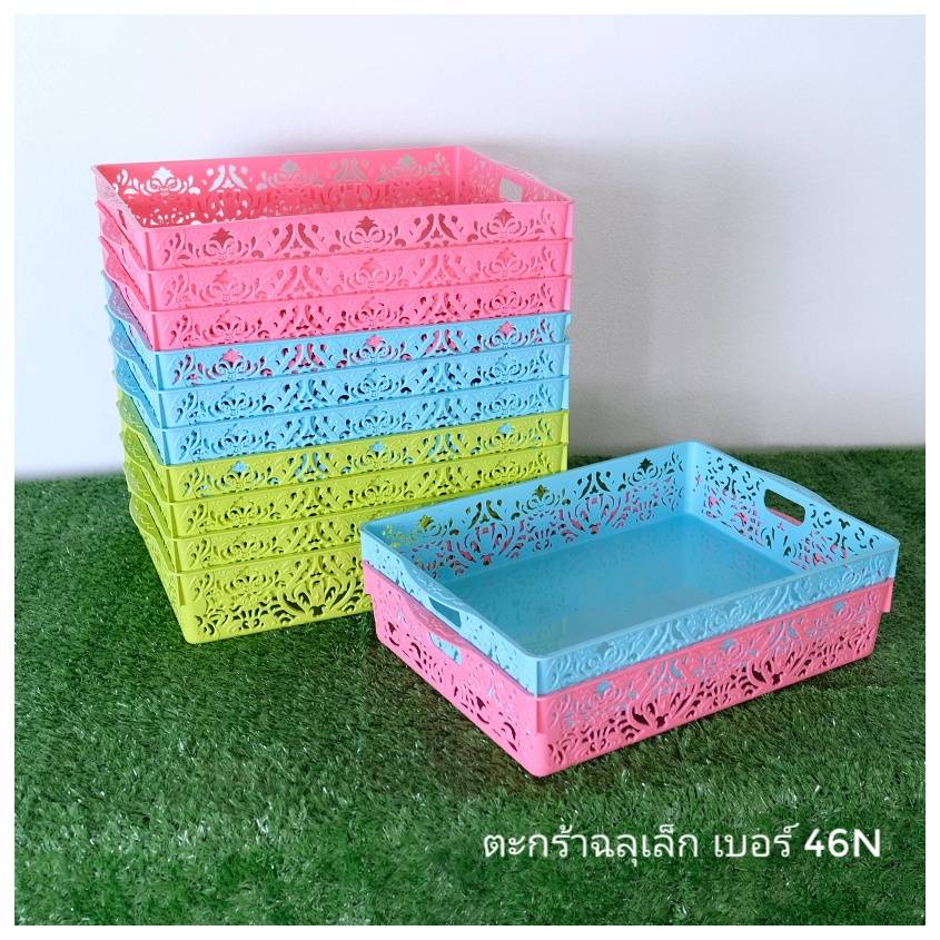 ตะแกรงเอกสารลายไทย No.46 สีหวาน (ลิง)