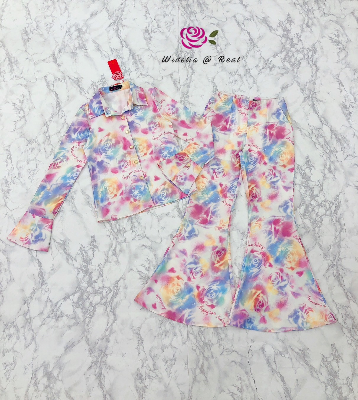 Landmee Set เสื้อเชิ้ตกับกางเกงขาม้าสุดแซ่บ