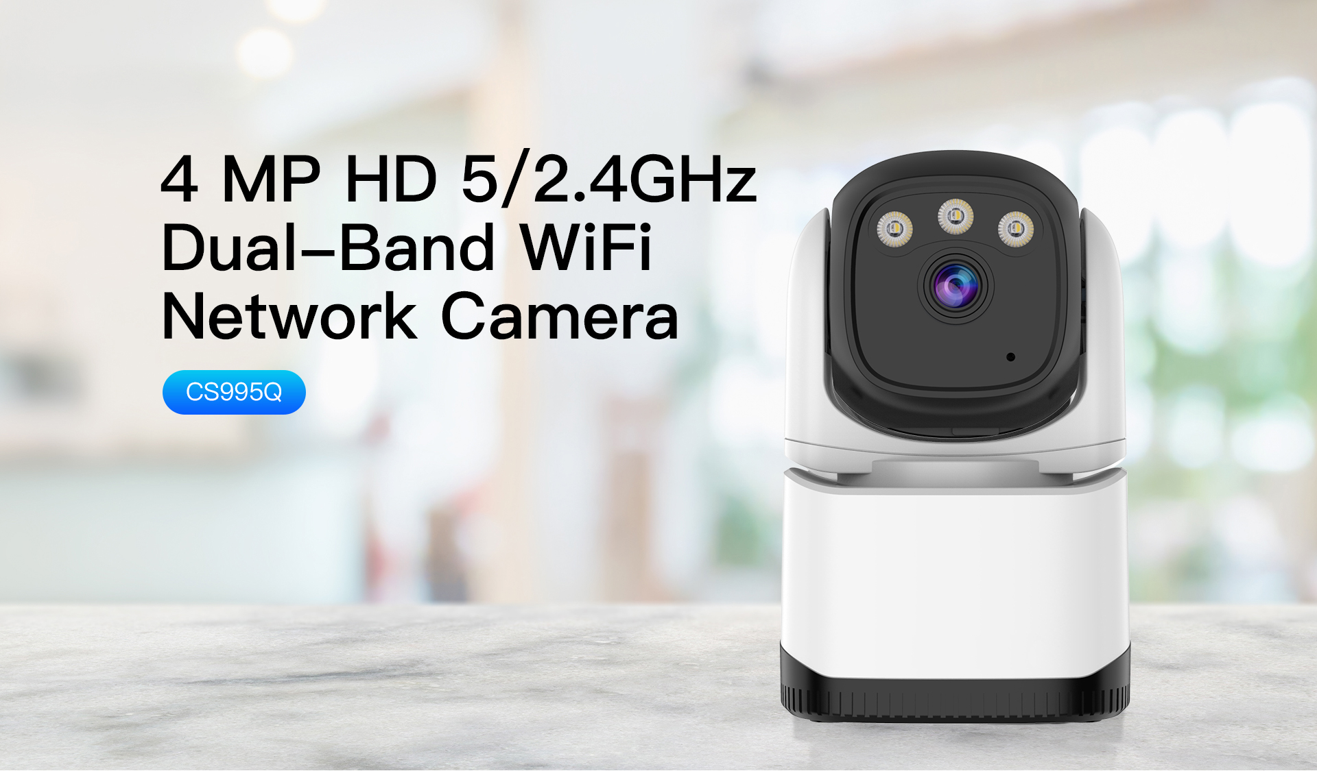 Vstarcam CS995Q กล้องวงจรปิดระบบ IP WIFI 4 MP Full Color มีไมค์และลำโพงในตัว Support DUAL BAND WIFI BY BILLIONAIRE SECURETECH CS995Q