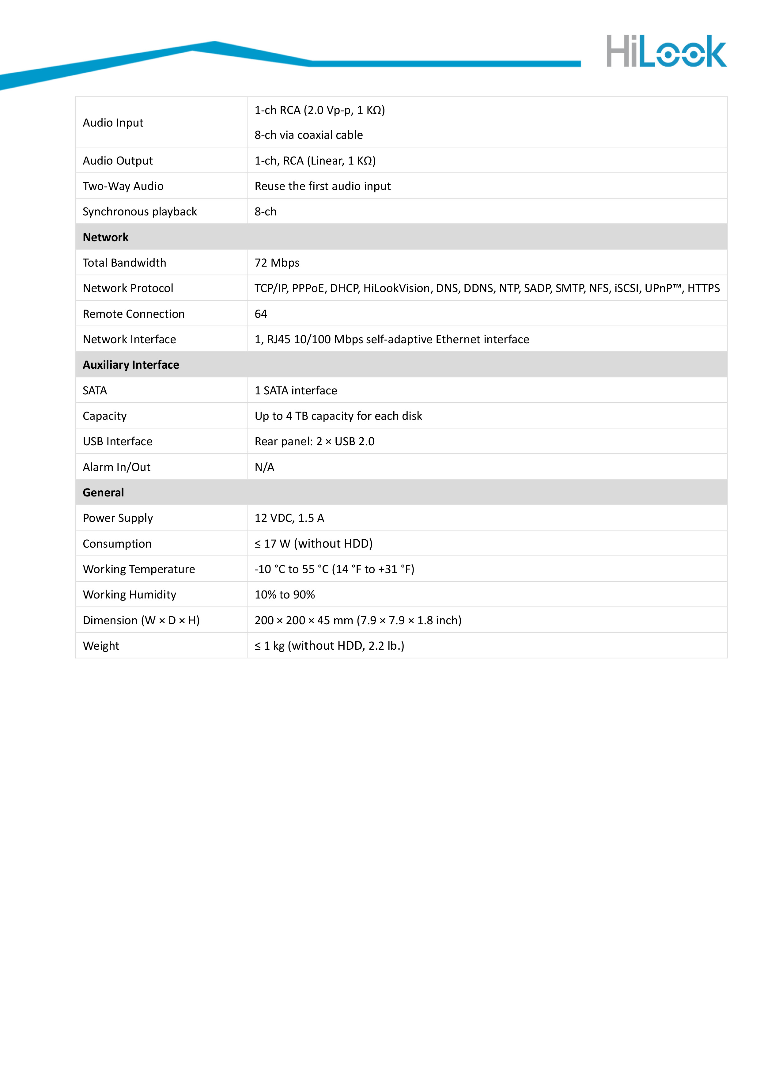HILOOK DVR-208G-M1(C) เครื่องบันทึกวงจรปิด ระบบ HD 8 CH รองรับกล้องมีไมค์ BY BILLIONAIRE SECURETECH DVR-208G-M1