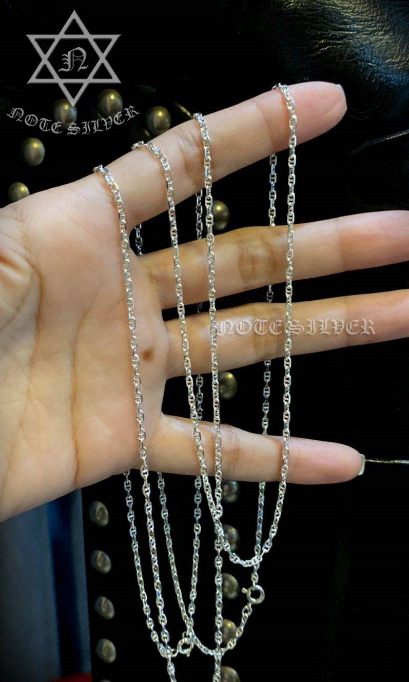 สร้อยคอเงินแท้ ลายโซ่อิตาลี Size S ตะขอแบบดั้งเดิม 26" Sterling Silver 925 NSNL2563