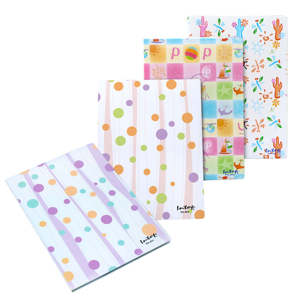 Display Books 20 Pockets with Printed Covers Graphic Pattern