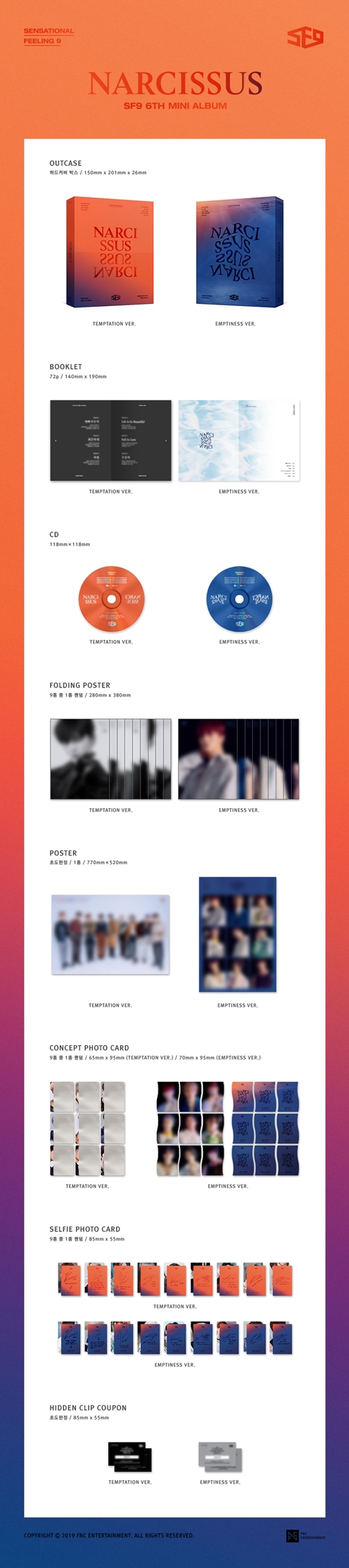 [PRE-ORDER] SF9 - 6th Mini Album "NARCISSUS"