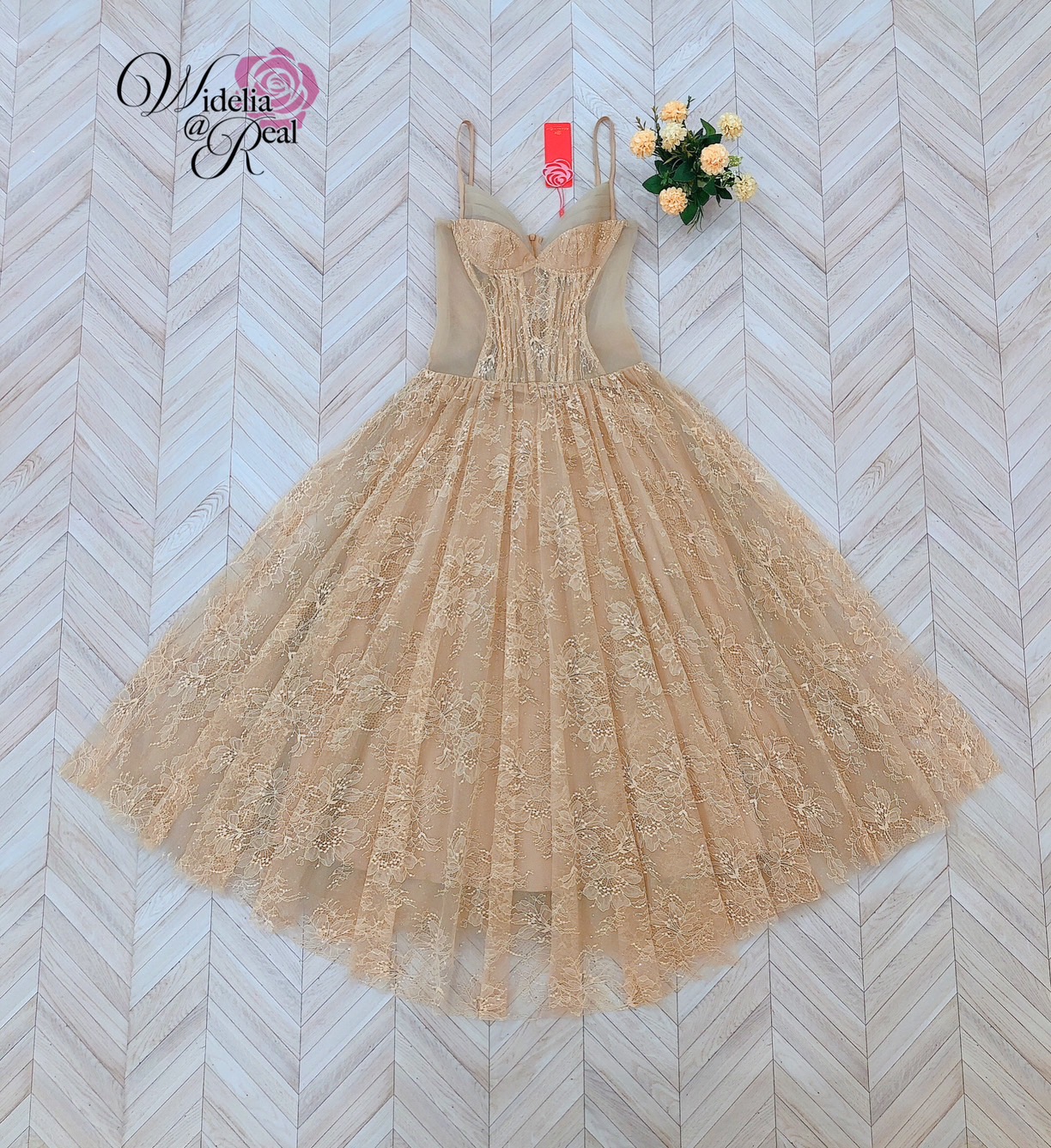 Korea Maxi dress แม็กซี่เดรสสายเดี่ยว อกเย็บจีบทรงเต้า