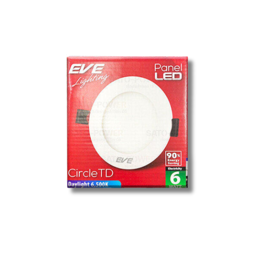 ์NS/ EVE Circle TD Day Light 6W 220V โคมพาเนลไลท์ แอลอีดี หน้ากลม TD 6 วัตต์ AC 220 V แสงขาว เดย์ไลท์ โคมไฟหน้ากลม โคมไฟเพดาน โคมไฟยึดติดกำแพง Circle TD