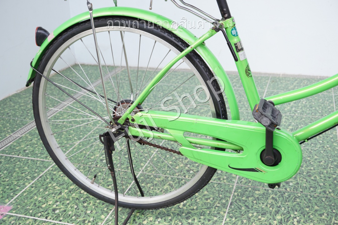 จักรยานแม่บ้านญี่ปุ่น - ล้อ 26 นิ้ว - ไม่มีเกียร์ - สีเขียว [จักรยานมือสอง]
