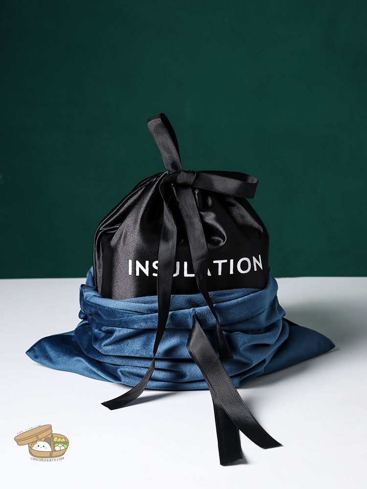 ถุงผ้าใส่กล่องข้าว พร้อมถุงเก็บความร้อน มี 5 สี