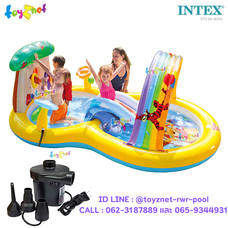 Intex Winnie The Pooh Play Center 2.82x1.73x1.07m.no.57136 + Elec. Pump