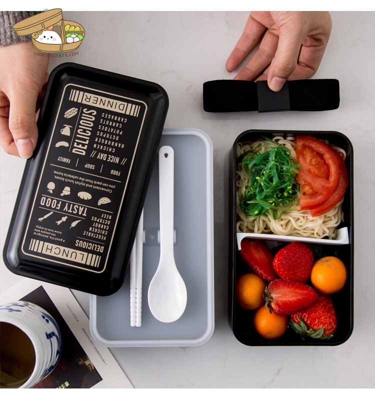 New Pattern Microwave Japanese Lunch Box - กล่องข้าวญี่ปุ่นพลาสติกลายใหม่