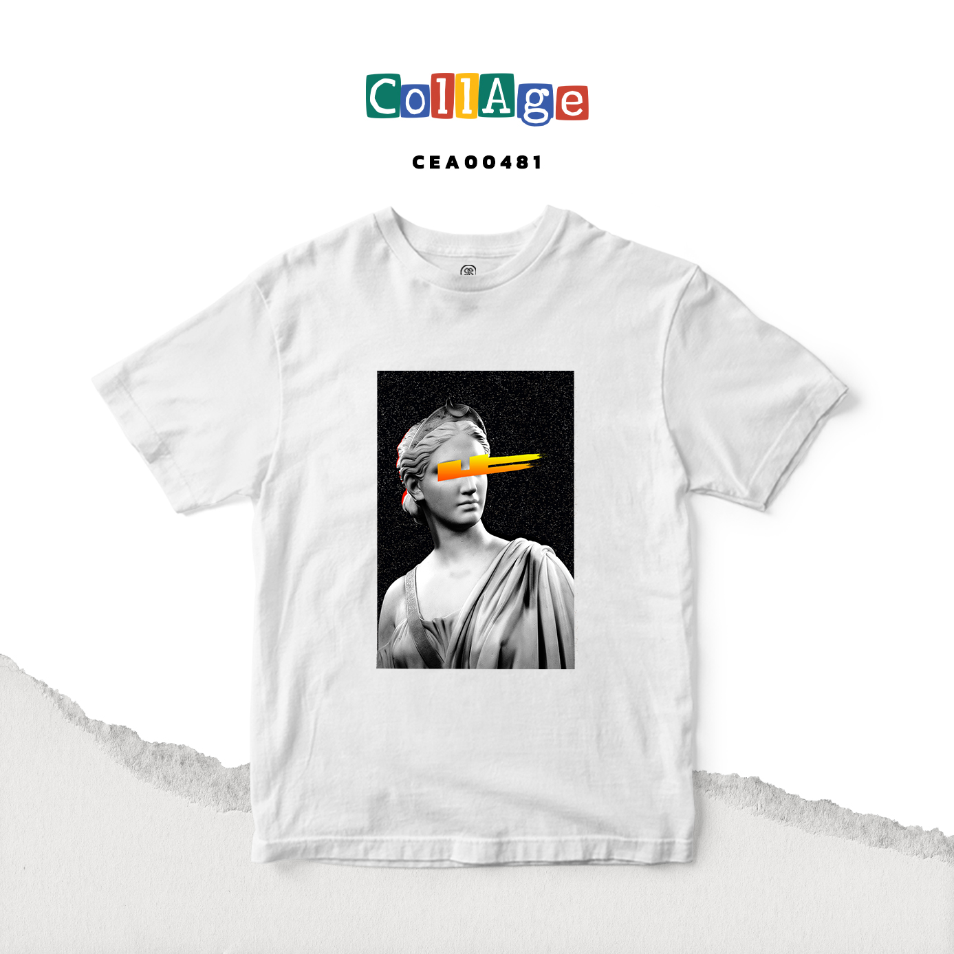 เสื้อยืด พิมพ์ลาย T-SHIRT Collage Freya I CEA00481 สีขาว #เสื้อยืด #Collage #SHOPTER
