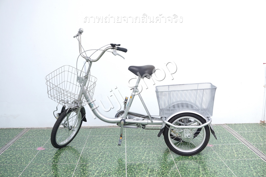 จักรยานสามล้อญี่ปุ่น - ล้อ 18/16 นิ้ว - ไม่มีเกียร์ - Canary- สีเงิน [จักรยานมือสอง]