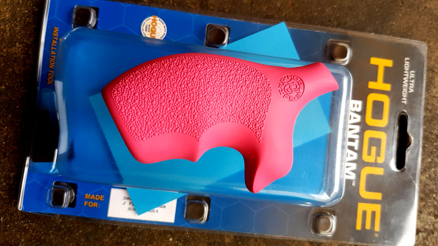 HOGUE 61007 ด้ามยางสีชมพู สำหรับปืน S&W .38/.357 5 นัด