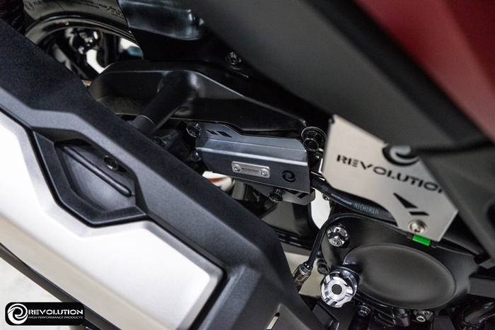 การ์ดครอบคอยไฟ+ครอบสายเบรค+การ์ดปั้มน้ำ อลูมิเนียม REVOLUTION ADV350 FORZA350 ราคา1500