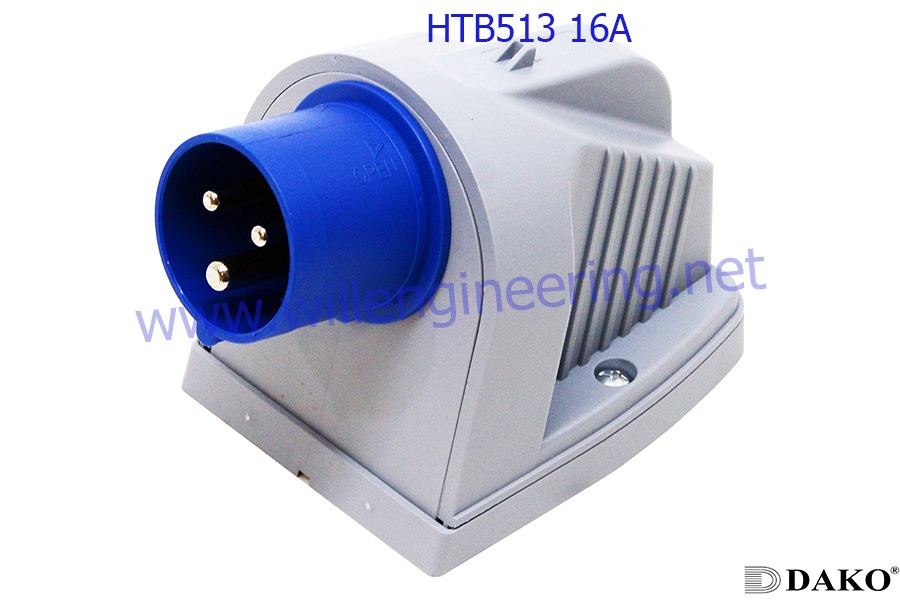htb 513 พาวเวอร์ปลั๊ก 2p+e 16a 230v ip44 6h