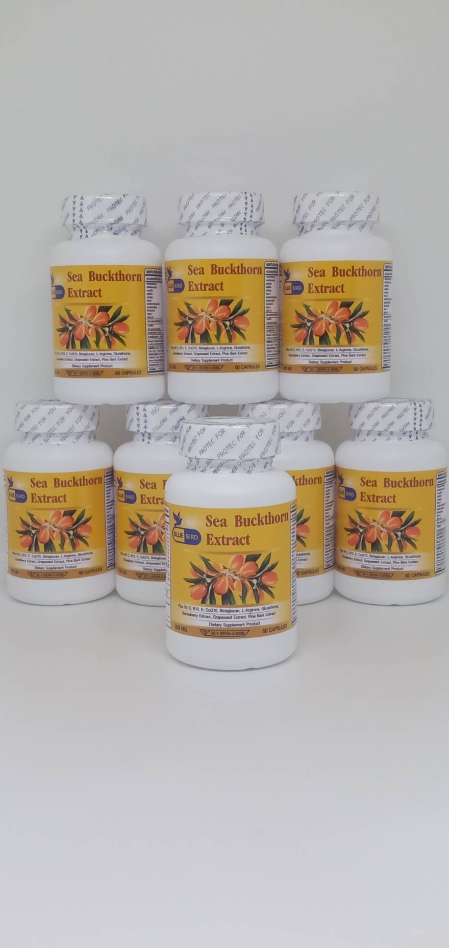 Sea Buckthorn Extract Plus สารสกัดจากซีบัคธอร์น พลัส ตรา บลูเบิร์ด 600 มก. 60 แคปซูล