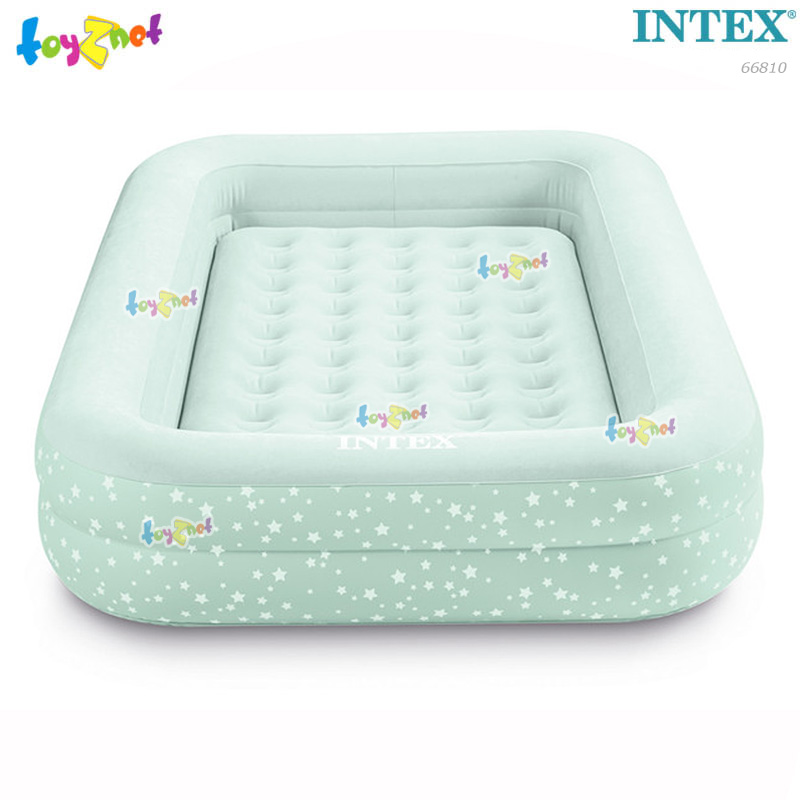 Intex Kidz Travel Airbed Set w/DQI Air Pump 107x168x25 cm beige Color (Pattern Star) no.66810