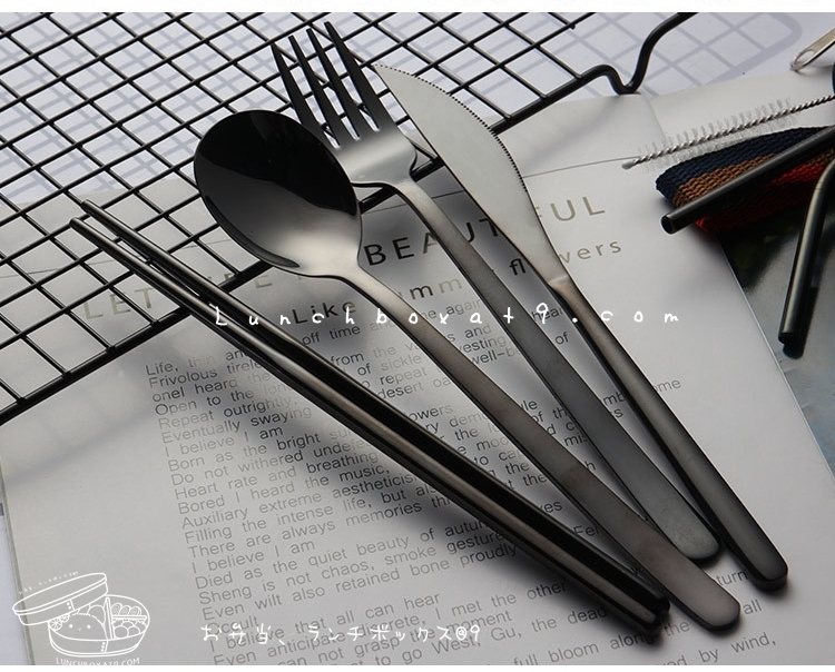 Korea Stainless Spoon Set - เซ็ตชุดช้อนส้อมเกาหลี