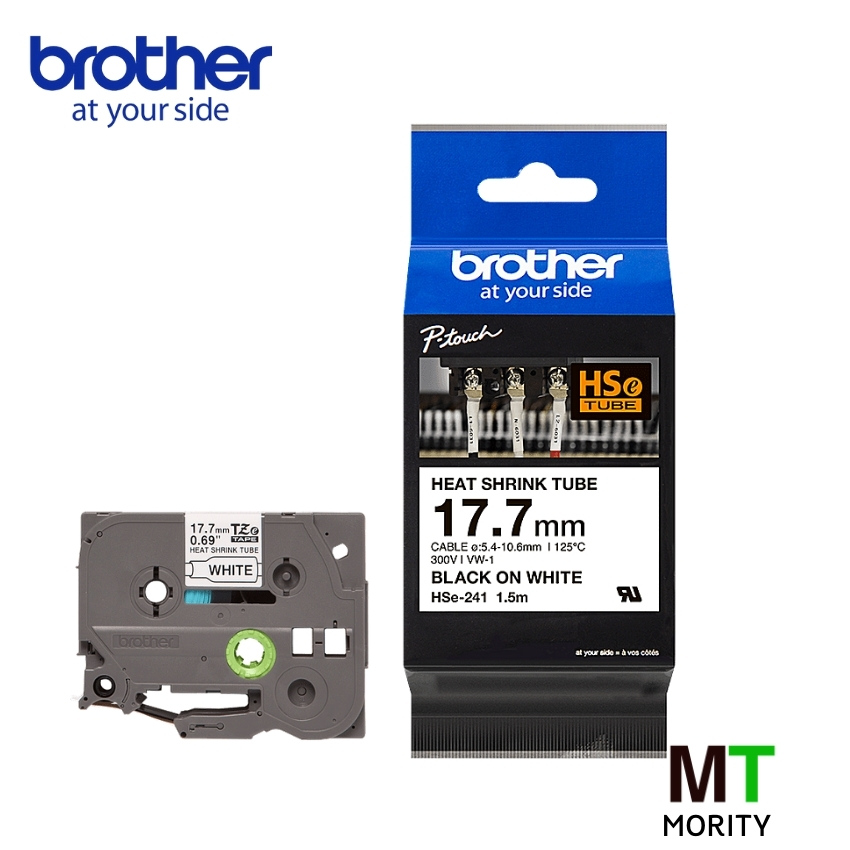 เทปท่อหด BROTHER HSE-241 - สำหรับสายเส้นผ่าศูนย์กลาง 5.4 - 10.6 mm