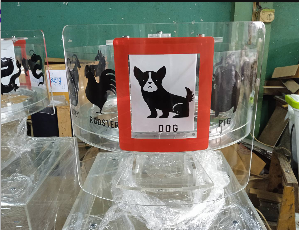 เครื่องออกรางวัล วงล้อหมุน 12ราศี หรือ (10-12หลัก)