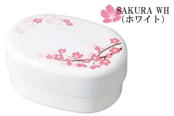 Sakura Oval Bento - เบนโตะญี่ปุ่นลายดอกซากุระ 390 ml.