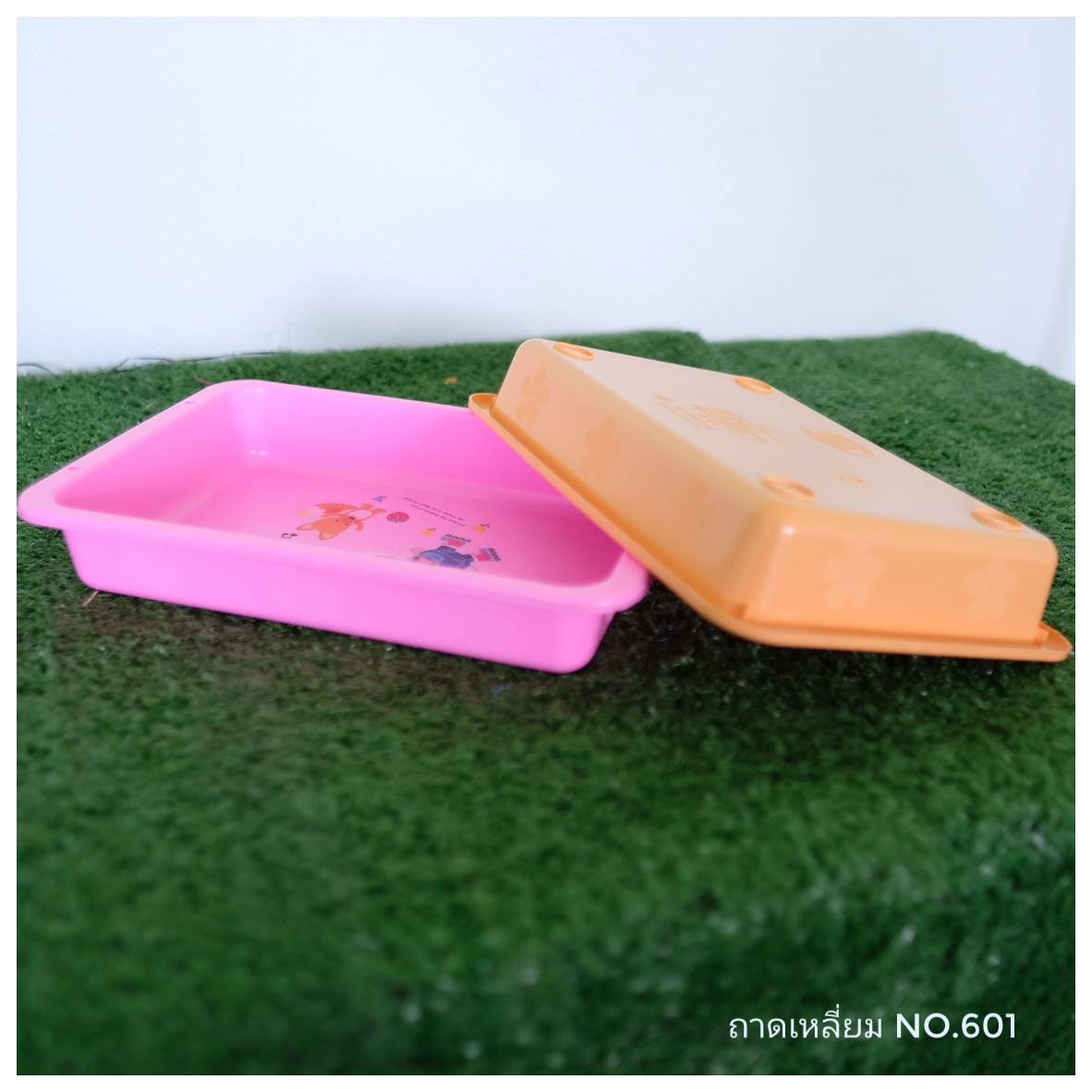 601ขาว ถาดเหลี่ยม No.601ขาว(ฟักทอง)19.5*27.5*4.5ซม