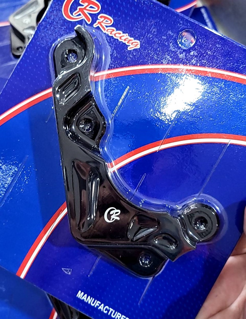 ขายึดปั๊มดิสเบรคหน้า CNC สำหรับปั๊มปักข้าง ปั๊มด้วง 2 Pot ขนาดจาน 220mm Giorno+ (ABS) CR RACING ราคา480